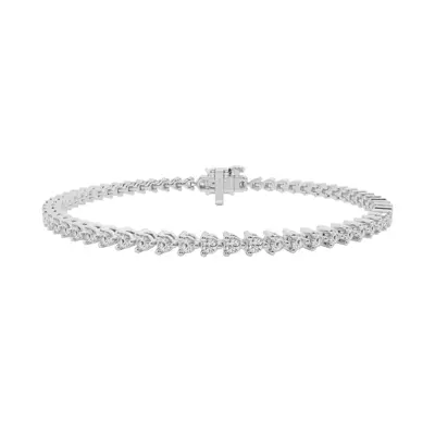 Three-Prong Lab Diamond Tennis Bracelet (2 ct tw)