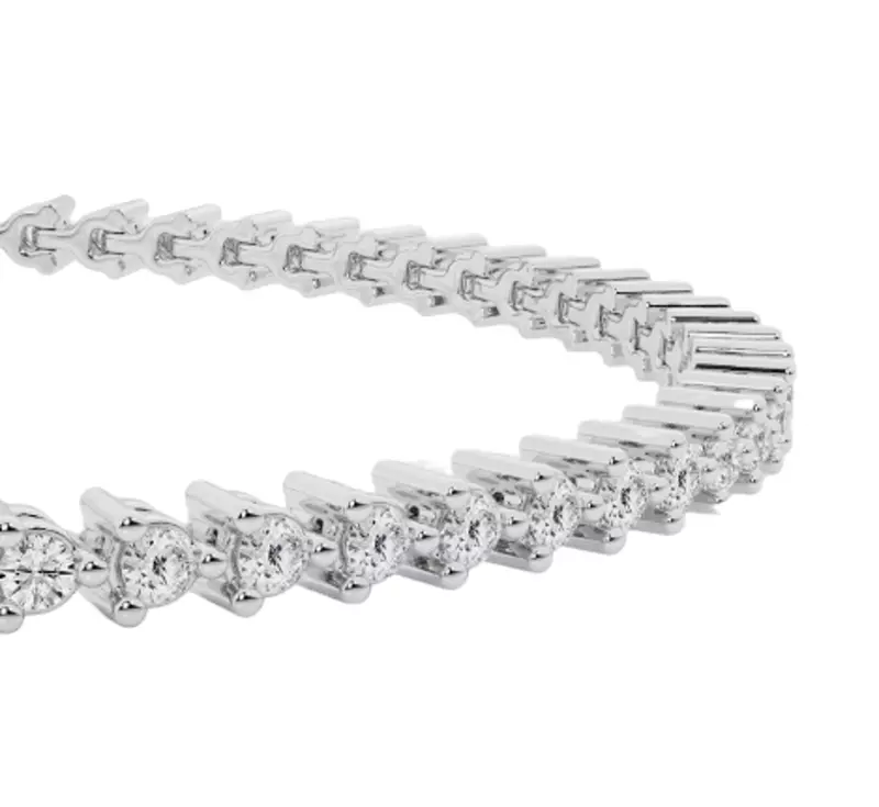 14K White Gold Three-Prong Lab Diamond Tennis Bracelet (2 ct. tw.)