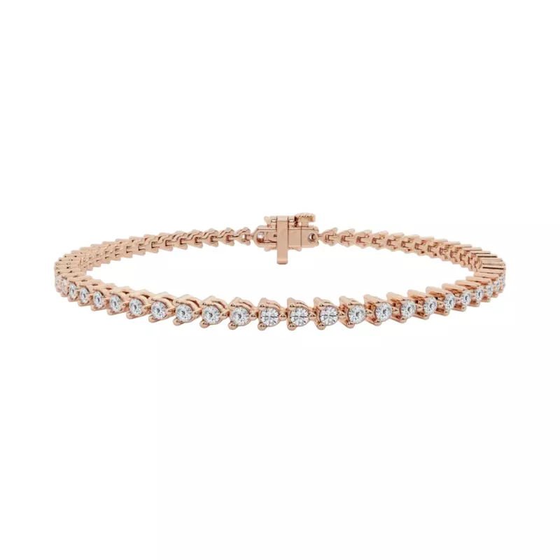 Oval and Round Lab Diamond Bracelet (4 ct. tw.) - 14K White Gold
