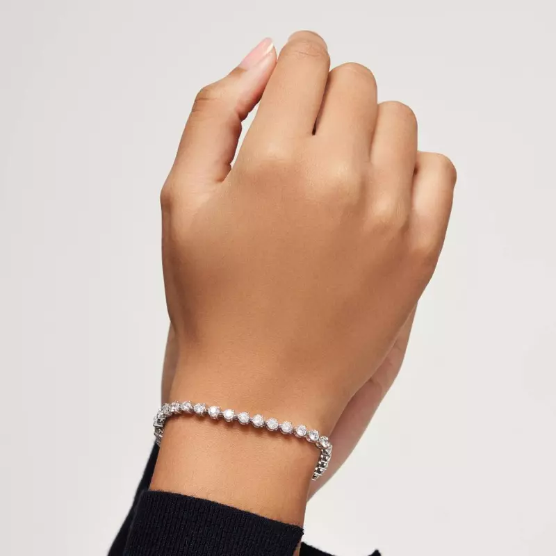 14K Rose Gold Three-Prong Lab Diamond Tennis Bracelet (8 ct. tw.)