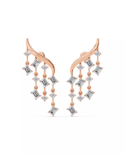 Raindrop Emerald Lab Diamond Earrings (3.30 ct.)