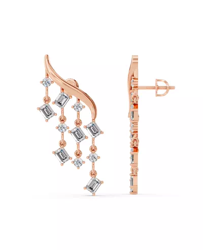 Raindrop Emerald Lab Diamond Earrings (3.30 ct.)