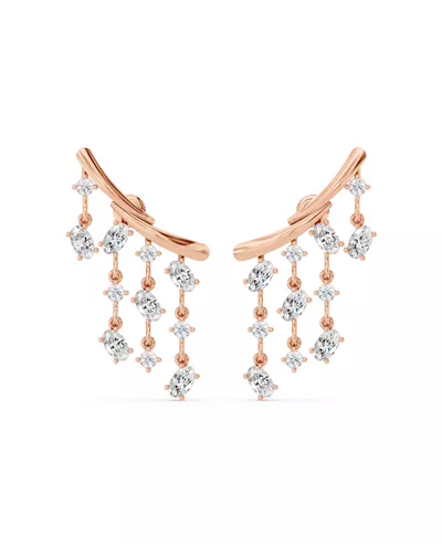 Raindrop Oval Lab Diamond Earrings (3.00 ct.)