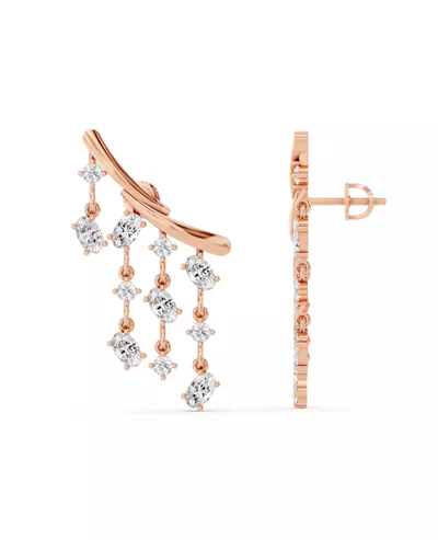 Raindrop Oval Lab Diamond Earrings (3.00 ct.)