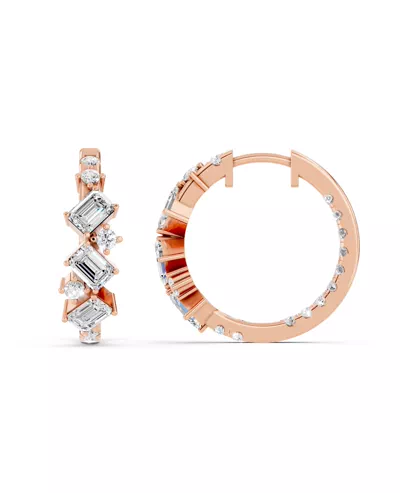 Mixed Shape Inside-Out Lab Diamond Hoops