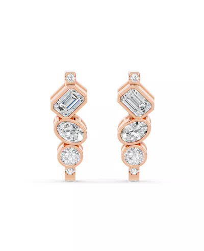 Angular Mixed Shape Lab Diamond Earrings