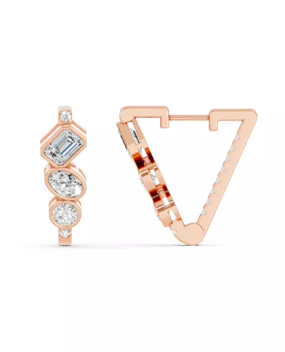 Angular Mixed Shape Lab Diamond Earrings