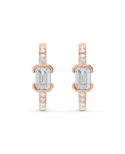 Vectra Emerald Lab Diamond Inside-Out Hoop Earrings