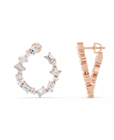 Spotlight Mixed Shape Lab Diamond Hoops