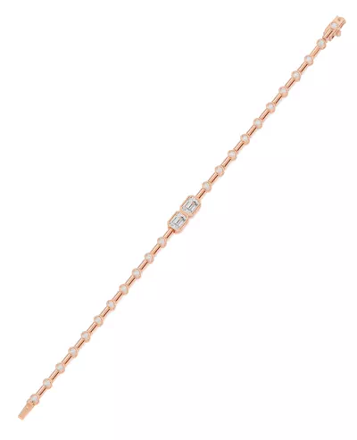 Bezel Emerald-Cut Duo Lab Diamond Bracelet