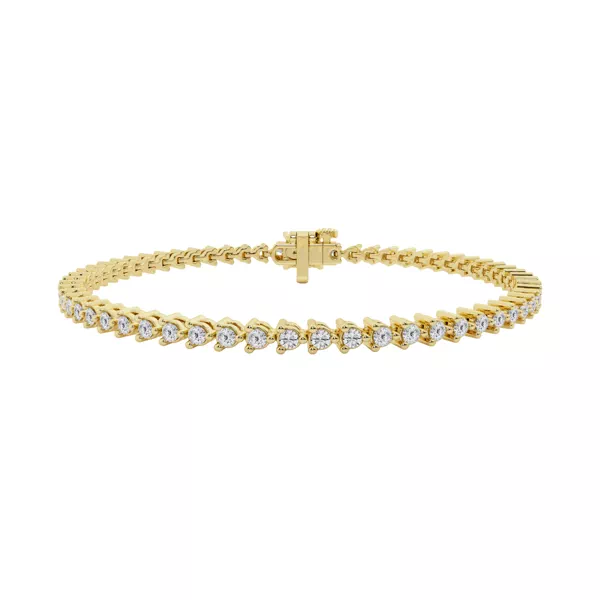 Three-Prong Diamond Tennis Bracelet (2 ct tw)