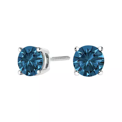 Blue Lab Diamond Stud Earrings (2 ct. tw.)
