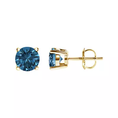 Blue Lab Diamond Stud Earrings (3 ct. tw.)