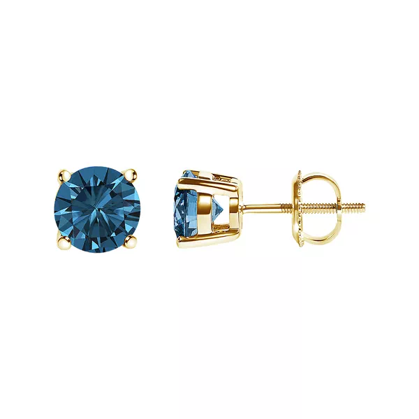Blue Lab Diamond Stud Earrings (3 ct. tw.)