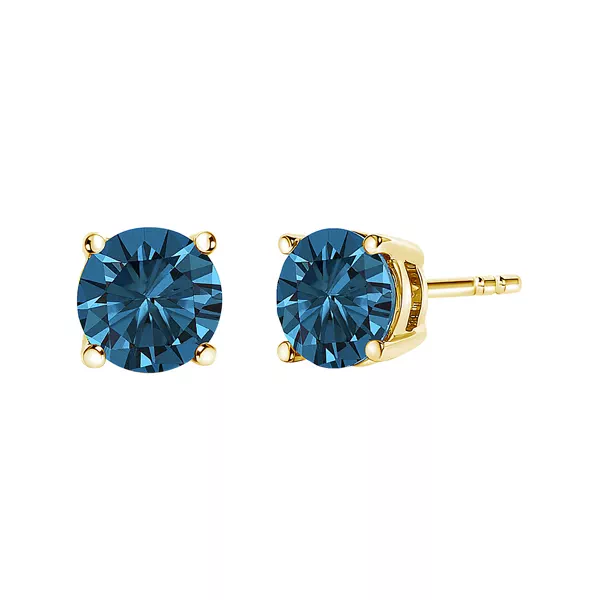 Blue Lab Diamond Stud Earrings (1/2 ct. tw.)