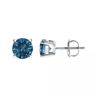 Blue Lab Diamond Stud Earrings (1 ct. tw.)