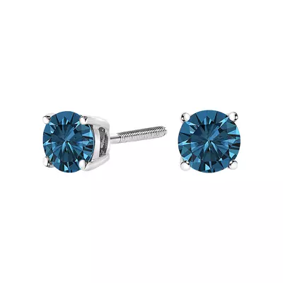 Blue Lab Diamond Stud Earrings (1 ct. tw.)