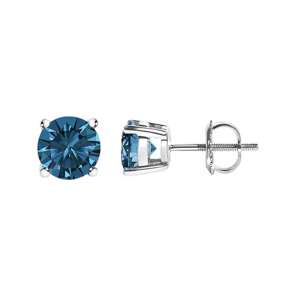 Blue Lab Diamond Stud Earrings (1 ct. tw.)