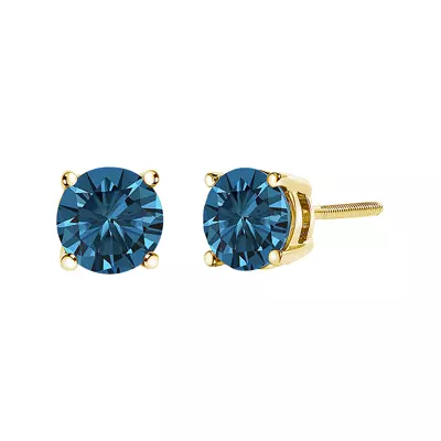 Blue Lab Diamond Stud Earrings (1 ct. tw.)