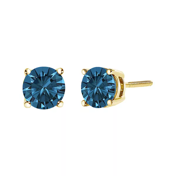 Blue Lab Diamond Stud Earrings (1 ct. tw.)