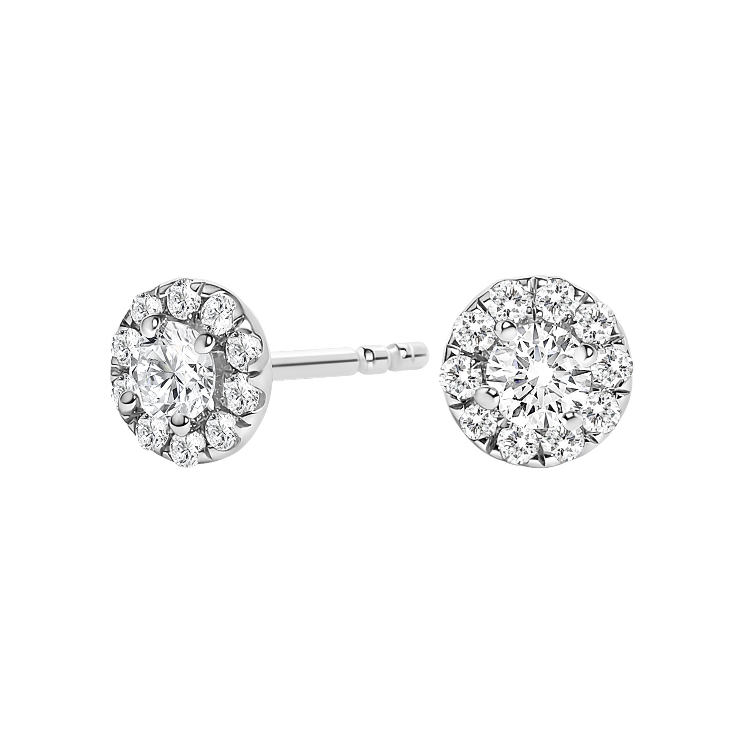 Halo Lab Diamond Stud Earrings (1/3 ct. tw.) - 14K White Gold