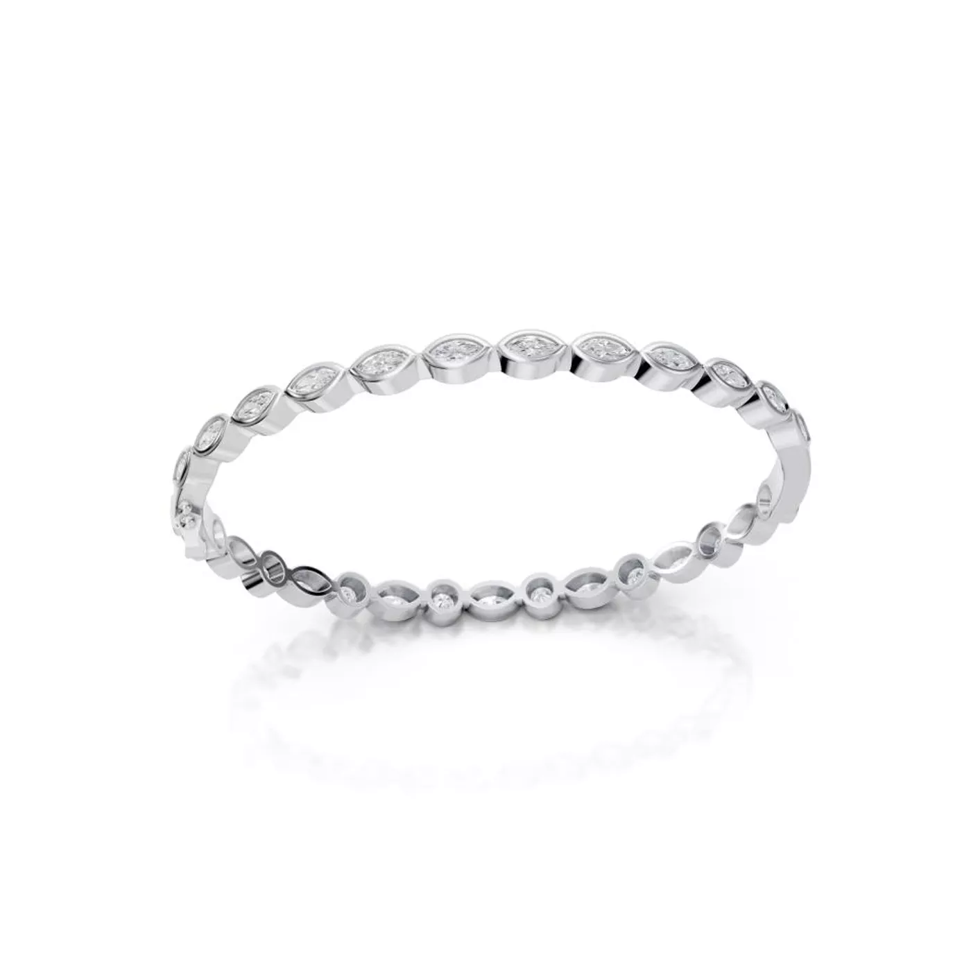 The Circle That Stays Silver Engagement Ring