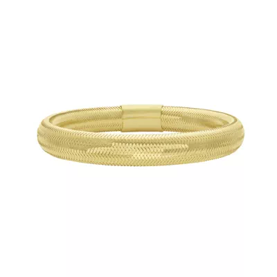 Mesh Stretch Gold Bracelet (8.8mm)