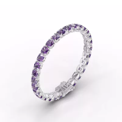 Amethyst Cushion Gemstone Bracelet