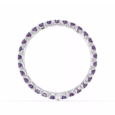 Amethyst Cushion Gemstone Bracelet