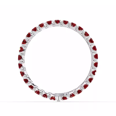 Garnet Cushion Gemstone Bracelet
