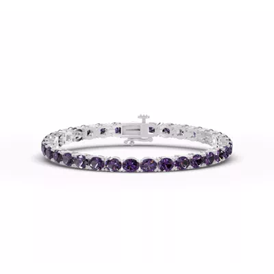 Oval Amethyst Tennis Bracelet