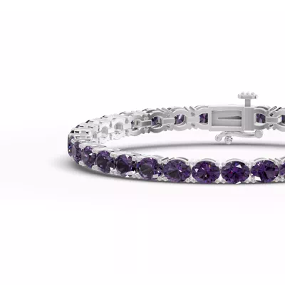 Oval Amethyst Tennis Bracelet