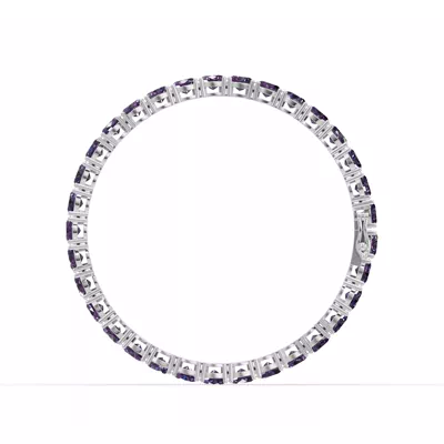 Oval Amethyst Tennis Bracelet