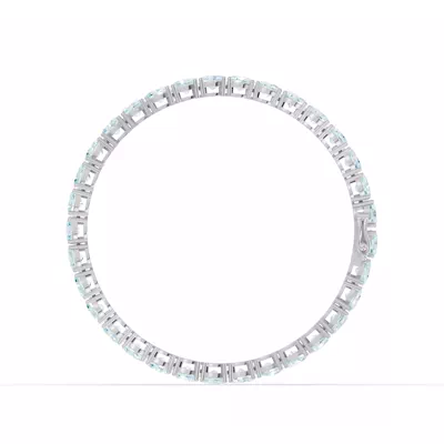 Oval Aquamarine Tennis Bracelet