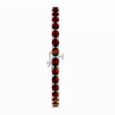 Oval Garnet Tennis Bracelet