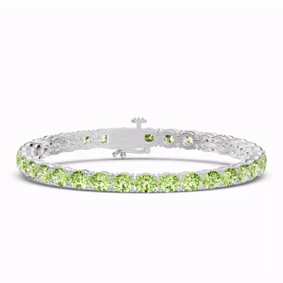 Oval Peridot Tennis Bracelet