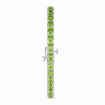 Oval Peridot Tennis Bracelet