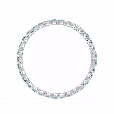 Oval Sky Blue Topaz Tennis Bracelet