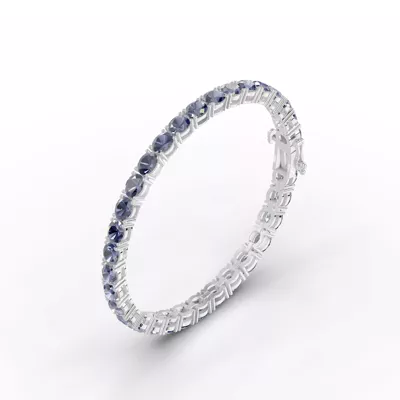 Oval Tanzanite Tennis Bracelet