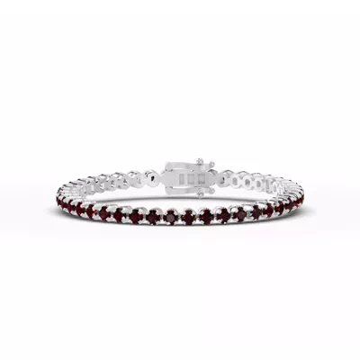Garnet Tennis Bracelet