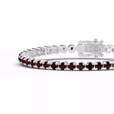 Garnet Tennis Bracelet