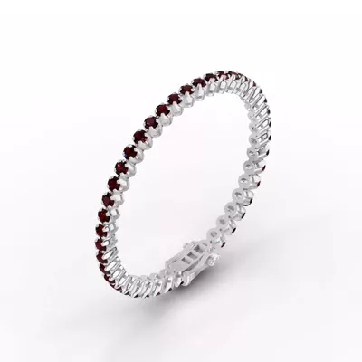 Garnet Tennis Bracelet