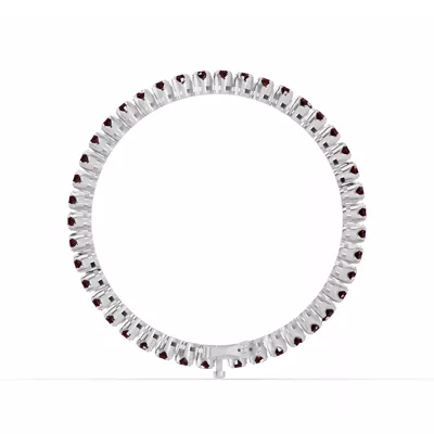 Garnet Tennis Bracelet