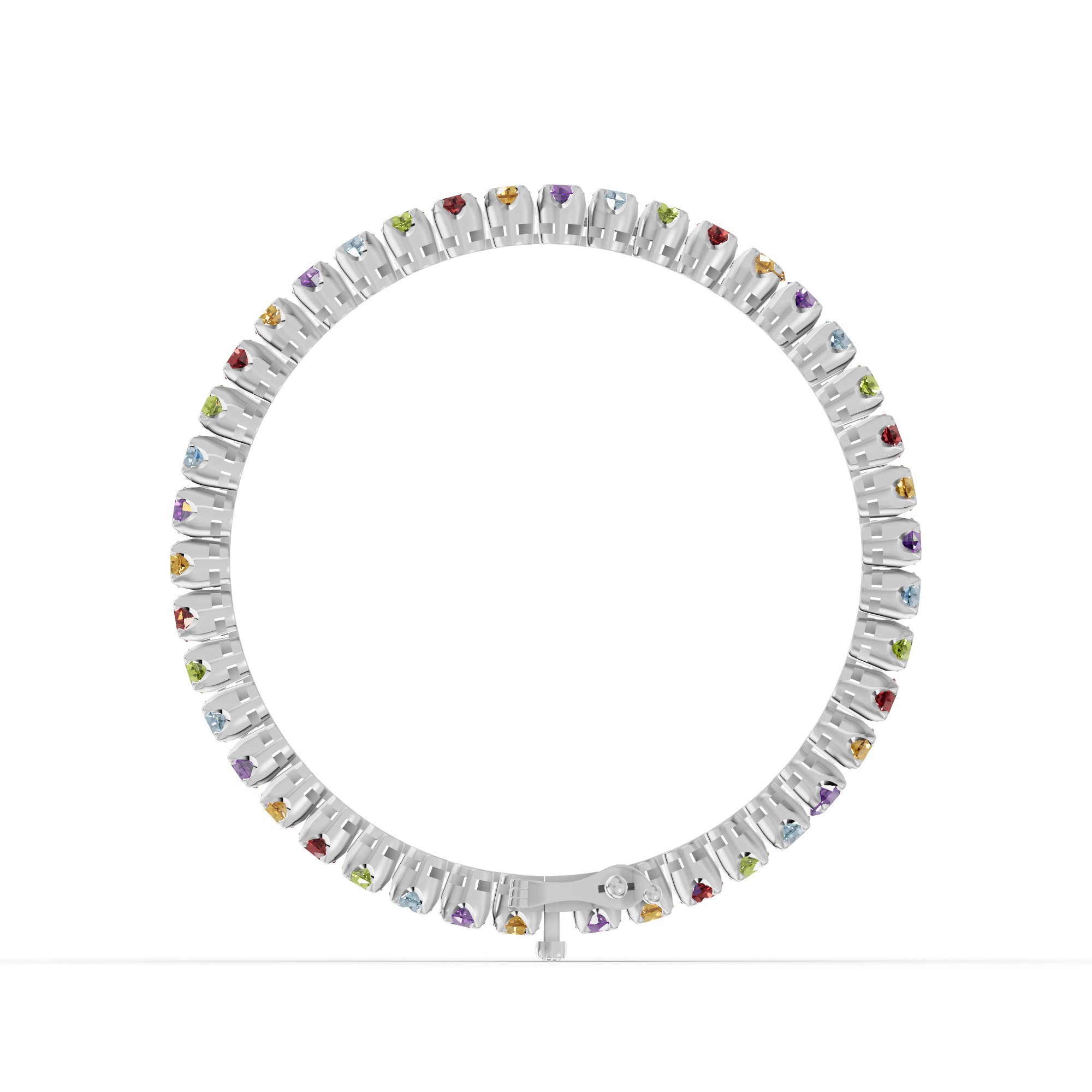 Multicolor Gemstone Tennis Bracelet