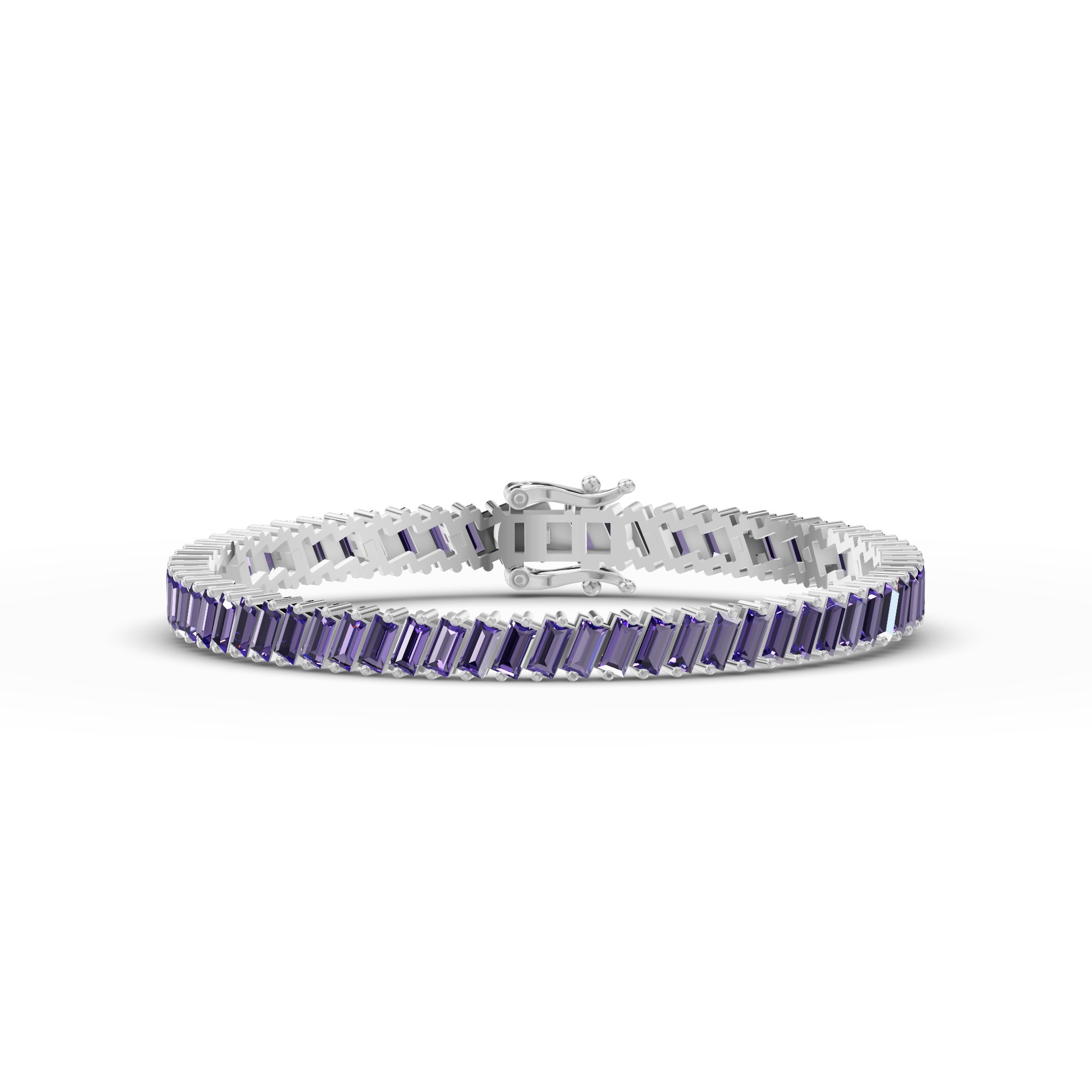 Amethyst Baguette Tennis Bracelet