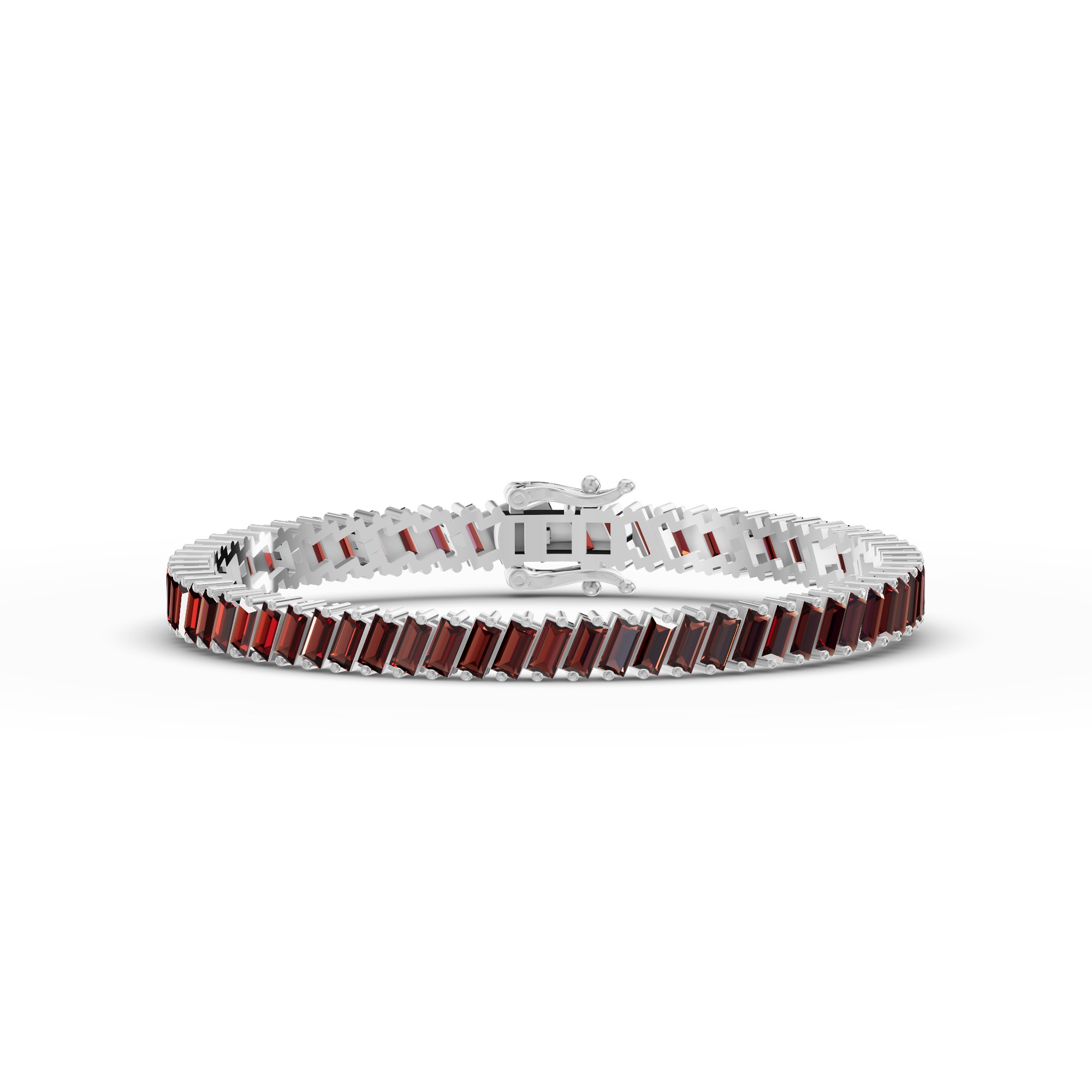 Garnet Baguette Tennis Bracelet