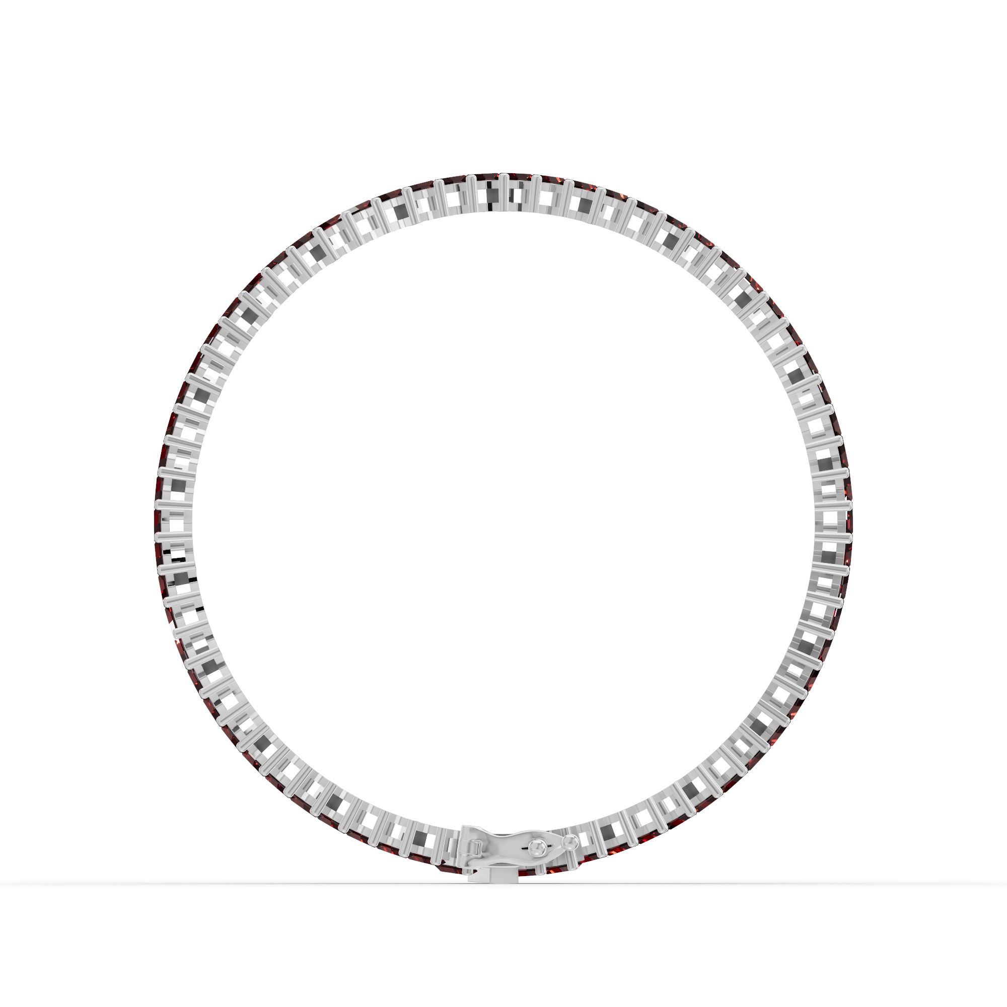 Garnet Baguette Tennis Bracelet