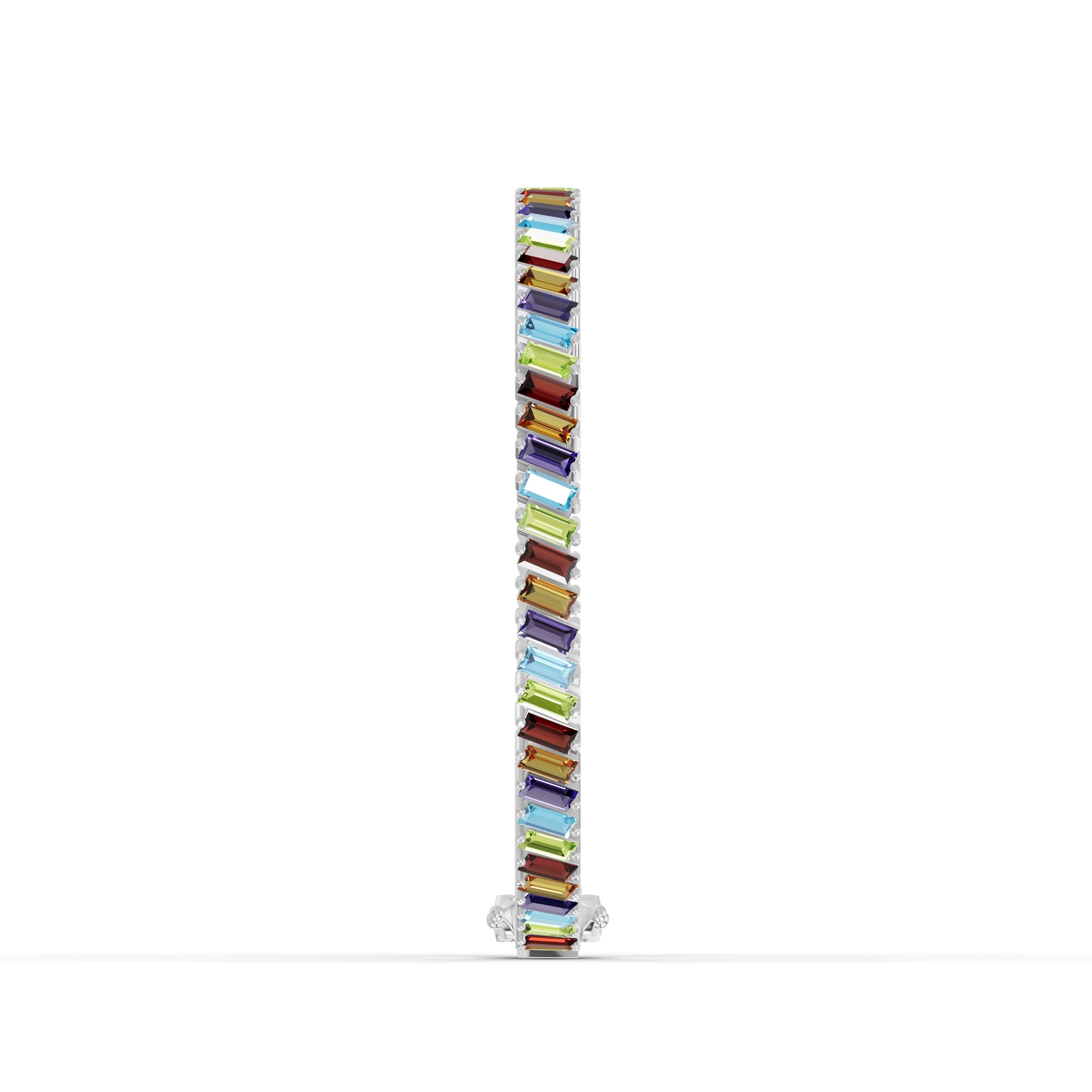 Multicolor Baguette Tennis Bracelet