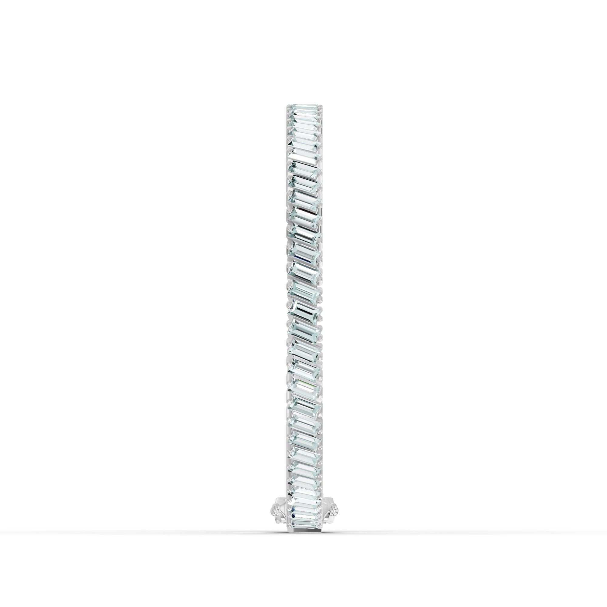 Sky Blue Topaz Baguette Tennis Bracelet