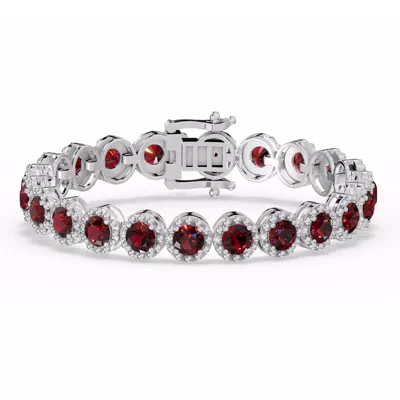 Garnet Beaded Bracelet